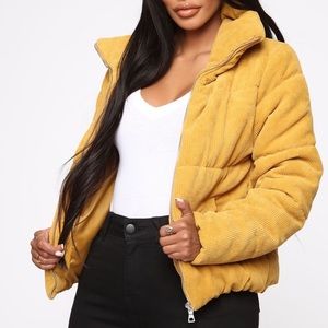 Fashion Nova Corduroy Puffer Jacket